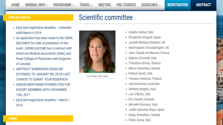 SOSORT 2018 scientific committee