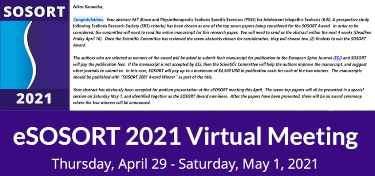 sosort2021 nikos karavidas abstract SOSORT Award