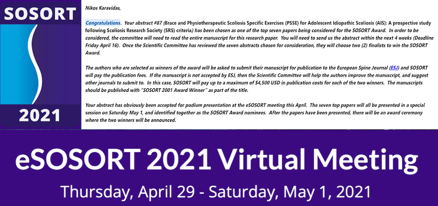 sosort2021 nikos karavidas abstract SOSORT Award